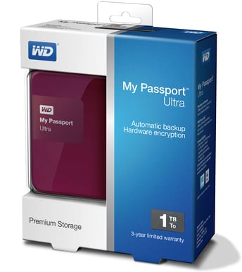 WD My Passport Ultra 1TB Röd