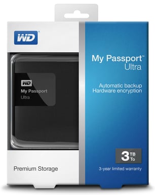 WD My Passport Ultra 3TB Svart