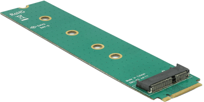 Delock Adapter M.2 Key M male > M.2 Key E slot