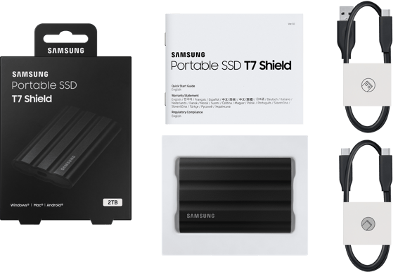 Samsung T7 Shield 2TB Svart