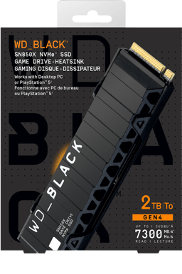 WD Black SN850X 2TB Gen 4 med värmespridare