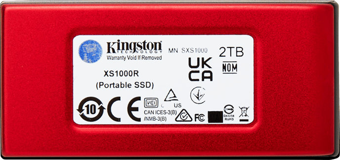 Kingston XS1000 portabel SSD 1TB 1050MB/s Röd