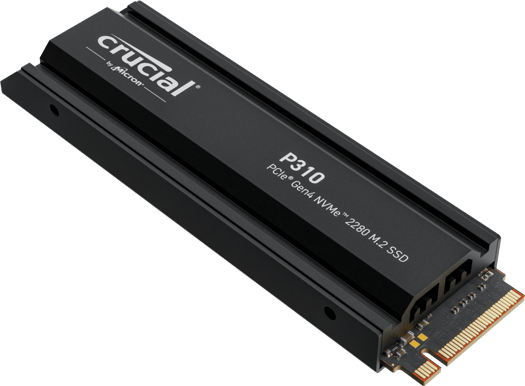Crucial P310 M.2 NVMe SSD 2TB Med Värmespridare