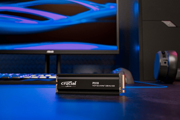 Crucial P310 M.2 NVMe SSD 2TB Med Värmespridare
