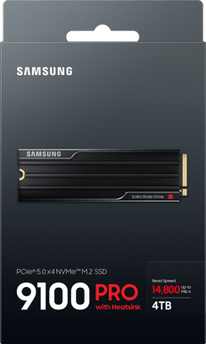 Samsung 9100 PRO M.2 NVMe Gen5 4TB med värmespridare