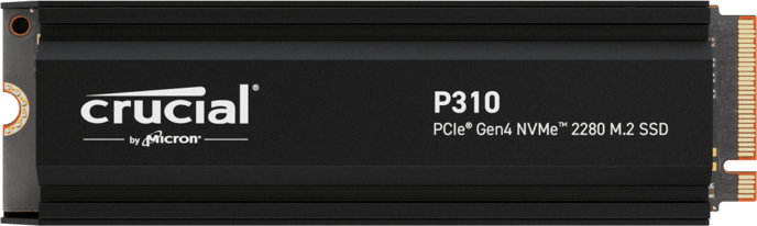 Crucial P310 M.2 NVMe SSD 4TB Med Värmespridare