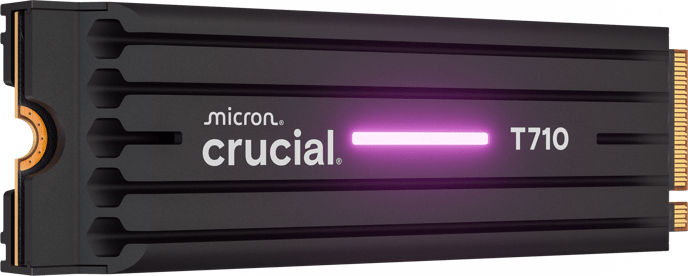 Crucial T710 4TB M.2 NVMe PCIe Gen 5 med värmespridare