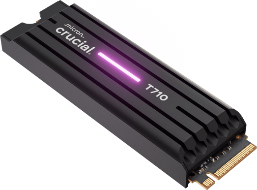 Crucial T710 4TB M.2 NVMe PCIe Gen 5 med värmespridare