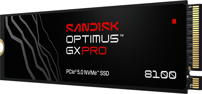 Sandisk Optimus GX PRO 8100 M.2 NVMe Gen 5 SSD 1TB