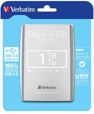 Verbatim Store'n Go 1TB Silver