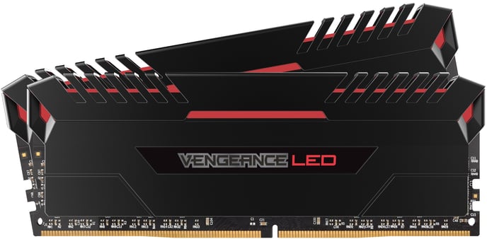 Corsair 32GB (2x16GB) DDR4 2666MHz CL16 Vengeance LED - Röd