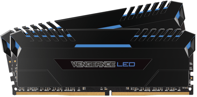 Corsair 32GB (2x16GB) DDR4 3200MHz CL16 Vengeance LED - Blå