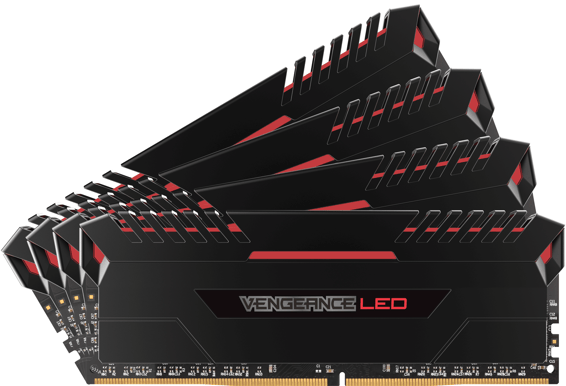 Corsair 32GB (4x8GB) DDR4 3200MHz CL16 Vengeance LED Röd