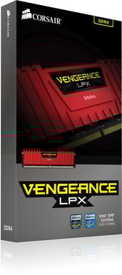 Corsair 32GB (4x8GB) DDR4 4000MHz CL19 Vengeance LPX Röd
