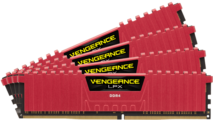 Corsair 32GB (4x8GB) DDR4 3866MHz CL18 Vengeance LPX Röd