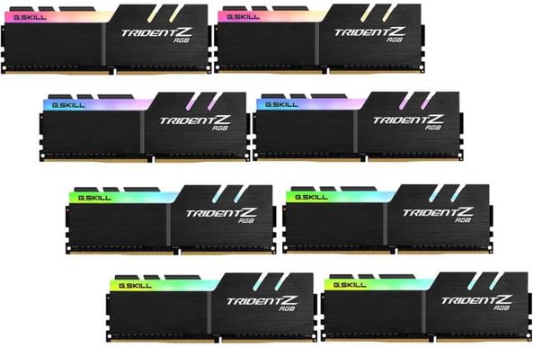 G.Skill 128GB (8x16GB) DDR4 3000MHz CL14 Trident Z RGB