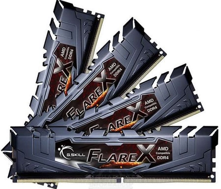 G.Skill 32GB (4x8GB) DDR4 3200MHz CL14 Flare X Svart AMD
