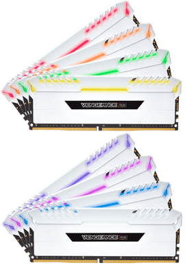 Corsair 128GB (8x16GB) DDR4 3000MHz CL16 Vengeance RGB Vit