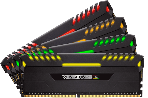 Corsair 64GB (4x16GB) DDR4 3000MHz CL16 Vengeance RGB Svart
