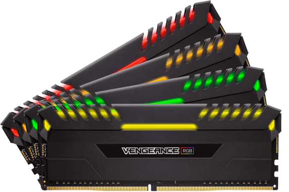 Corsair 64GB (4x16GB) DDR4 3000MHz CL16 Vengeance RGB Svart