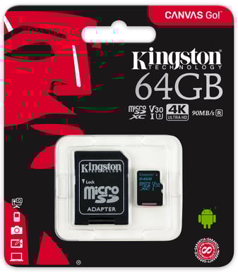 Kingston microSDXC 64GB Canvas Go!