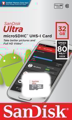 SanDisk Ultra MicroSDHC 32GB Class 10