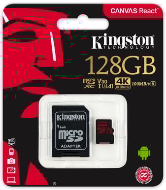 Kingston microSDXC 128GB Canvas React