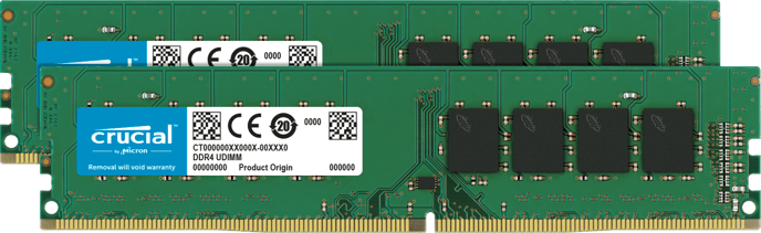 Crucial 16GB (2x8GB) DDR4 2400MHz CL17