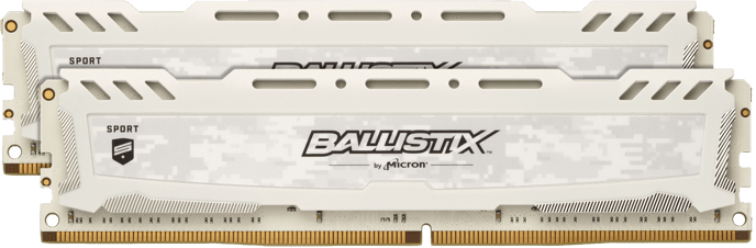 Ballistix 16GB (2x8GB) DDR4 2666MHz CL16 Sport LT Vit