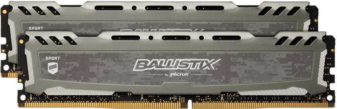 Ballistix 16GB (2x8GB) DDR4 2666MHz CL16 Sport LT Grå - Inet.se