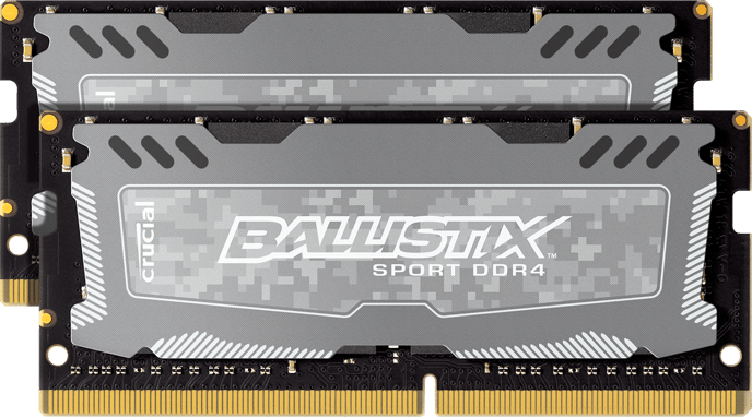 Ballistix 16GB (2x8GB) DDR4 2400MHz CL16 Sport LT SODIMM Grå