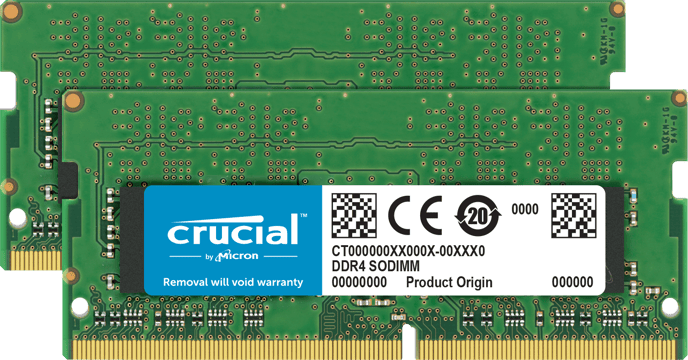 Crucial 32GB (2x16GB) DDR4 2400MHz CL17 SODIMM