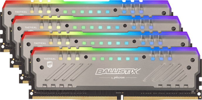 Ballistix 32GB (4x8GB) DDR4 2666MHz CL16 Tactical Tracer RGB