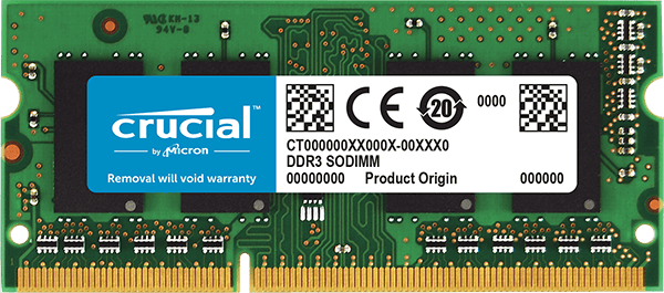 Crucial 4GB (1x4GB) DDR3L 1600MHz CL11 SODIMM