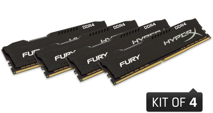HyperX 32GB (4x8GB) 2933MHz CL17 Fury Svart