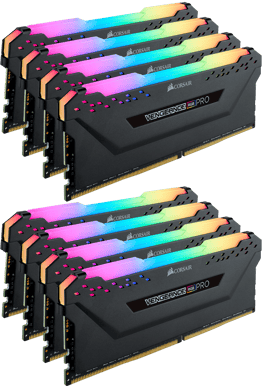 Corsair 128GB (8x16GB) DDR4 2666MHz CL16 Vengeance RGB Pro Svart
