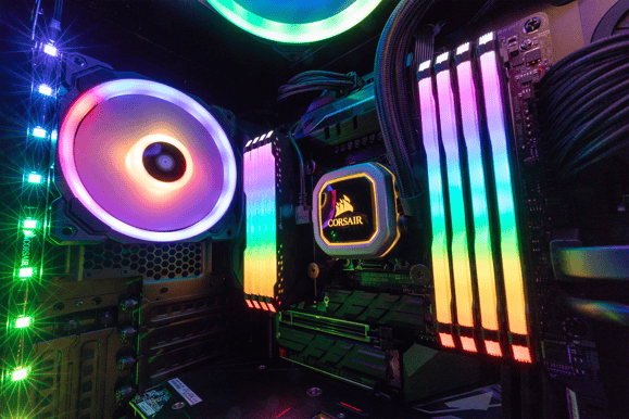 Corsair 128GB (8x16GB) DDR4 2666MHz CL16 Vengeance RGB Pro Svart