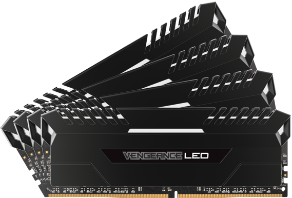 Corsair 32GB (4x8GB) DDR4 2933MHz CL16 Vengeance LED - Vit AMD