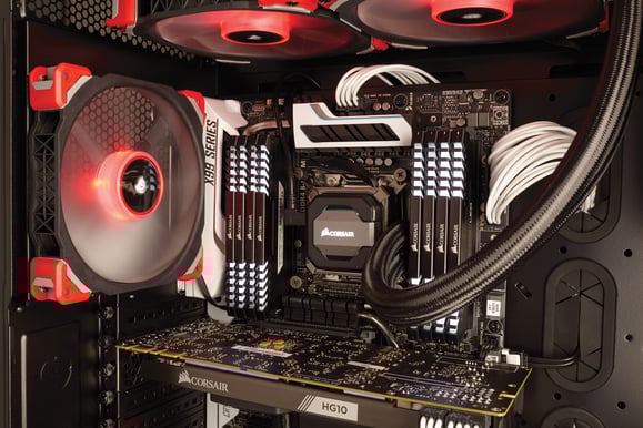 Corsair 32GB (4x8GB) DDR4 2933MHz CL16 Vengeance LED - Vit AMD