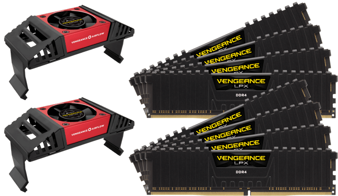 Corsair 128GB (8x16GB) DDR4 3200MHz CL16 Vengeance LPX Svart