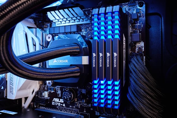 Corsair 32GB (2x16GB) DDR4 3000MHz CL16 Vengeance LED - Blå