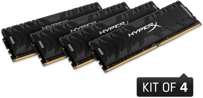 HyperX 64GB (4x16GB) DDR4 3000Mhz CL15 Predator