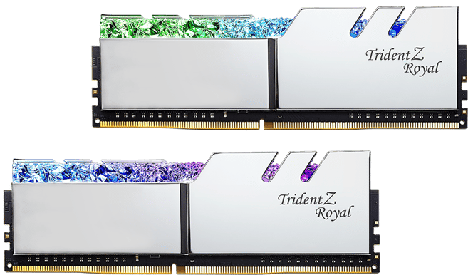 G.Skill 32GB (2x16GB) DDR4 3200MHz CL14 Trident Z Royal RGB Silver