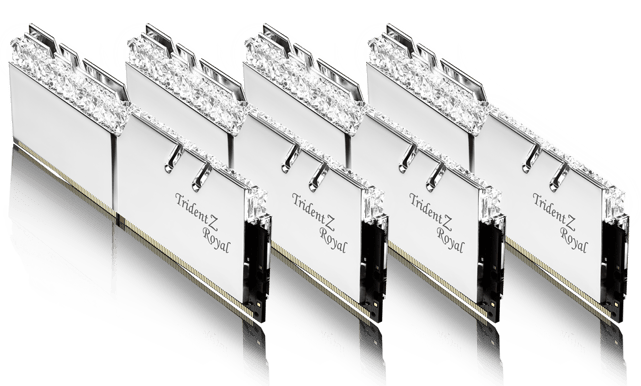 G.Skill 32GB (4x8GB) DDR4 3600MHz CL16 Trident Z Royal RGB Silver