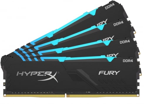 Kingston 64GB (4x16GB) DDR4 3600MHz CL17 FURY RGB