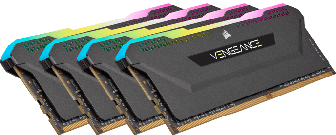 Corsair 128GB (4x32GB) DDR4 3200MHz CL16 Vengeance RGB PRO SL Svart