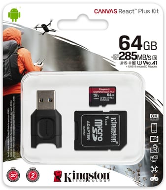 Kingston microSD 64GB Canvas React Plus