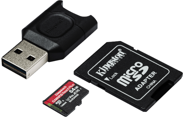 Kingston microSD 64GB Canvas React Plus