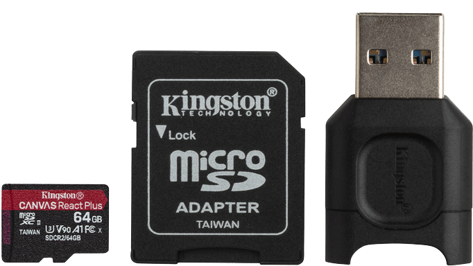 Kingston microSD 64GB Canvas React Plus