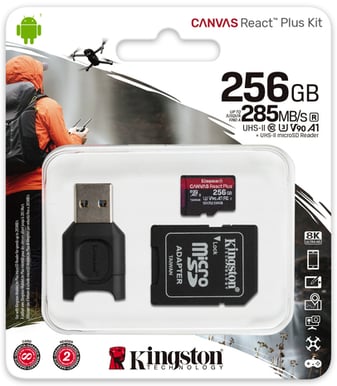 Kingston microSD 256GB Canvas React Plus